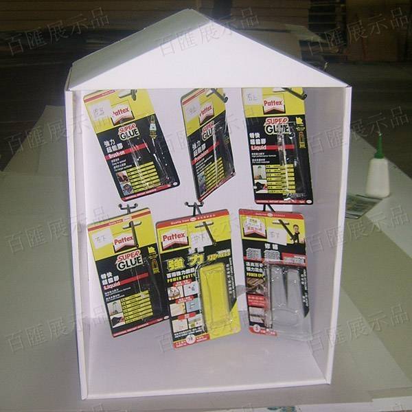 房子造型金屬掛鉤紙展示架－懸掛產品