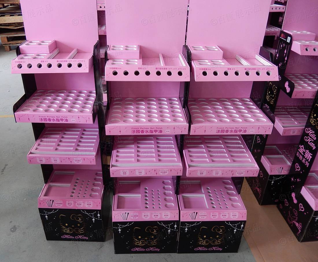 Hello Kitty 莎莎化妝品紙質陳列架
